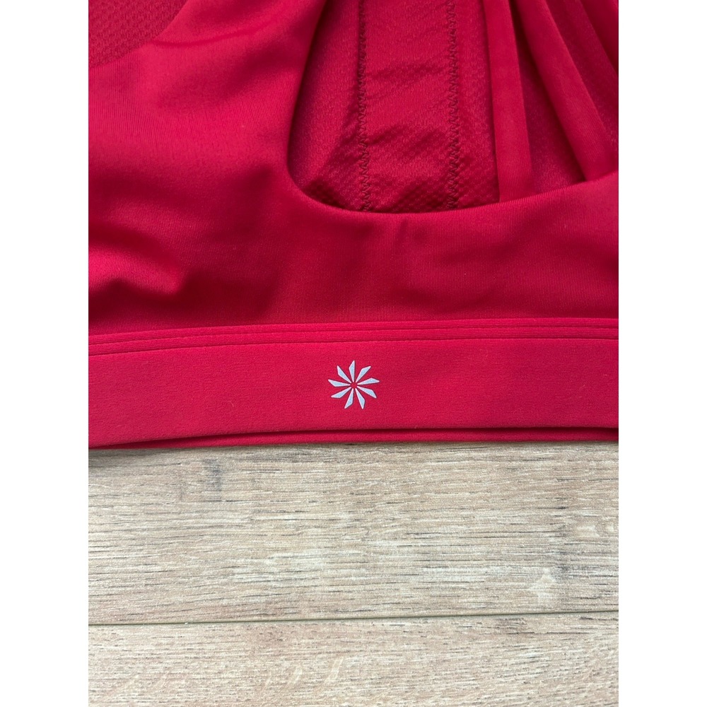 Athleta Sport Bra Solid Crossed Straps On The Back Red Size Small - Picture 3 of 4